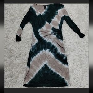 INC International Concepts tie-dye wrap dress .